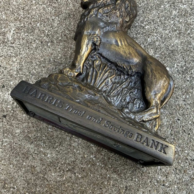 画像8: VINTAGE ANTIQUE COINBANK LION ヴィンテージ アンティーク コインバンク 貯金箱 ライオン / コレクタブル オブジェ インテリア ノベルティー 銀行 動物 置物 アメリカ (2)