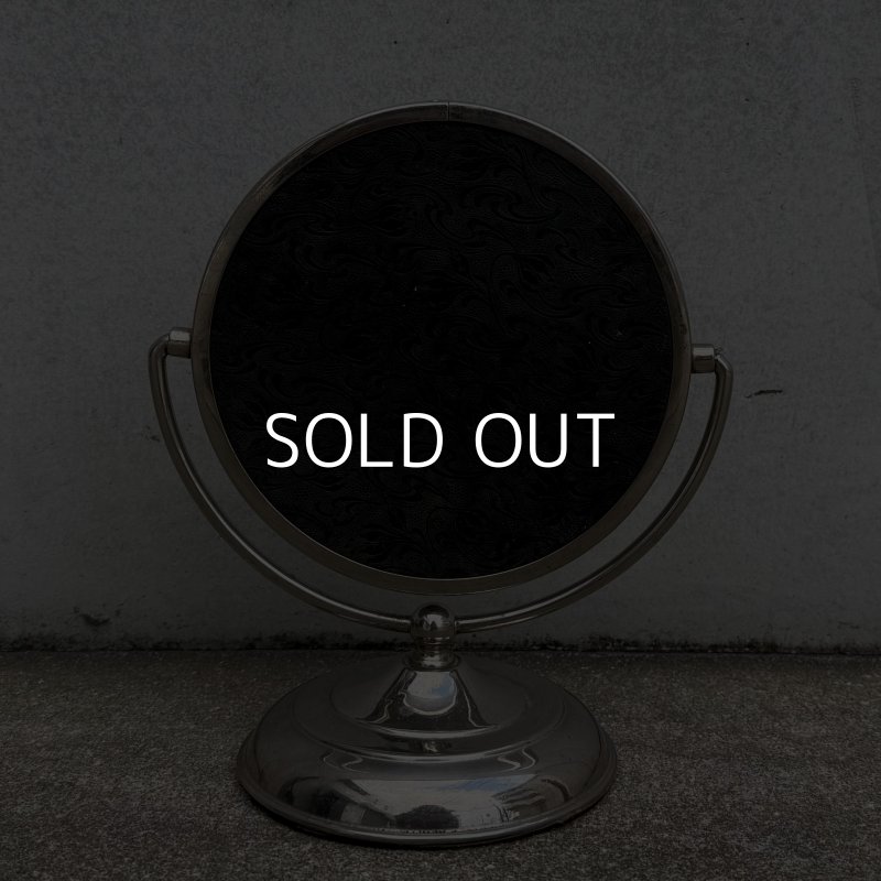 画像2: VINTAGE ANTIQUE STAND MIRROR NICKEL ヴィンテージ アンティーク スタンドミラー 鏡 / 卓上ミラー シェービングミラー ニッケル ラウンド インテリア  化粧 店舗什器 アメリカ USA (6)