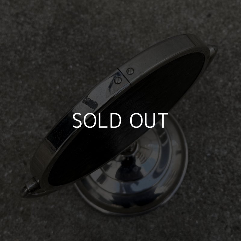 画像5: VINTAGE ANTIQUE STAND MIRROR NICKEL ヴィンテージ アンティーク スタンドミラー 鏡 / 卓上ミラー シェービングミラー ニッケル ラウンド インテリア  化粧 店舗什器 アメリカ USA (6)