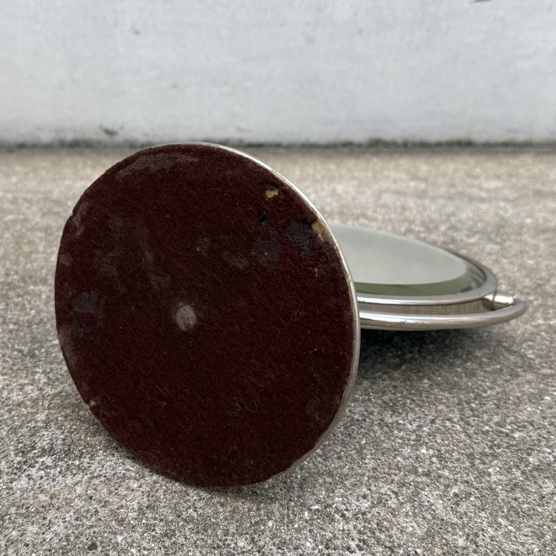画像6: VINTAGE ANTIQUE STAND MIRROR NICKEL ヴィンテージ アンティーク スタンドミラー 鏡 / 卓上ミラー シェービングミラー ニッケル ラウンド インテリア  化粧 店舗什器 アメリカ USA (6)