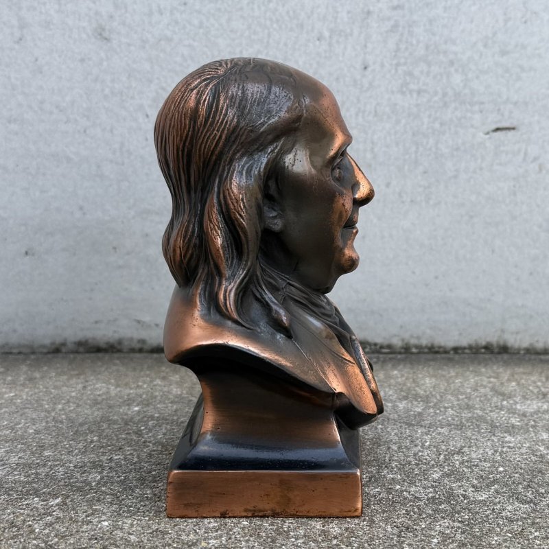画像3: VINTAGE ANTIQUE BENJAMIN FRANKLIN ヴィンテージ アンティーク ベンジャミンフランクリン オブジェ 貯金箱 ジャパンカラー / コレクタブル ジャパンド ノベルティー 胸像 置物 アメリカ (2)