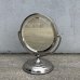 画像1: VINTAGE ANTIQUE STAND MIRROR NICKEL ヴィンテージ アンティーク スタンドミラー 鏡 / 卓上ミラー シェービングミラー ニッケル ラウンド インテリア  化粧 店舗什器 アメリカ USA (6) (1)