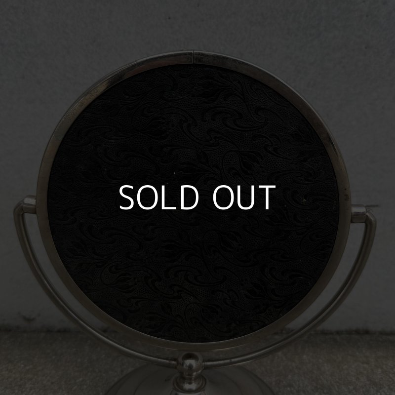 画像8: VINTAGE ANTIQUE STAND MIRROR NICKEL ヴィンテージ アンティーク スタンドミラー 鏡 / 卓上ミラー シェービングミラー ニッケル ラウンド インテリア  化粧 店舗什器 アメリカ USA (6)