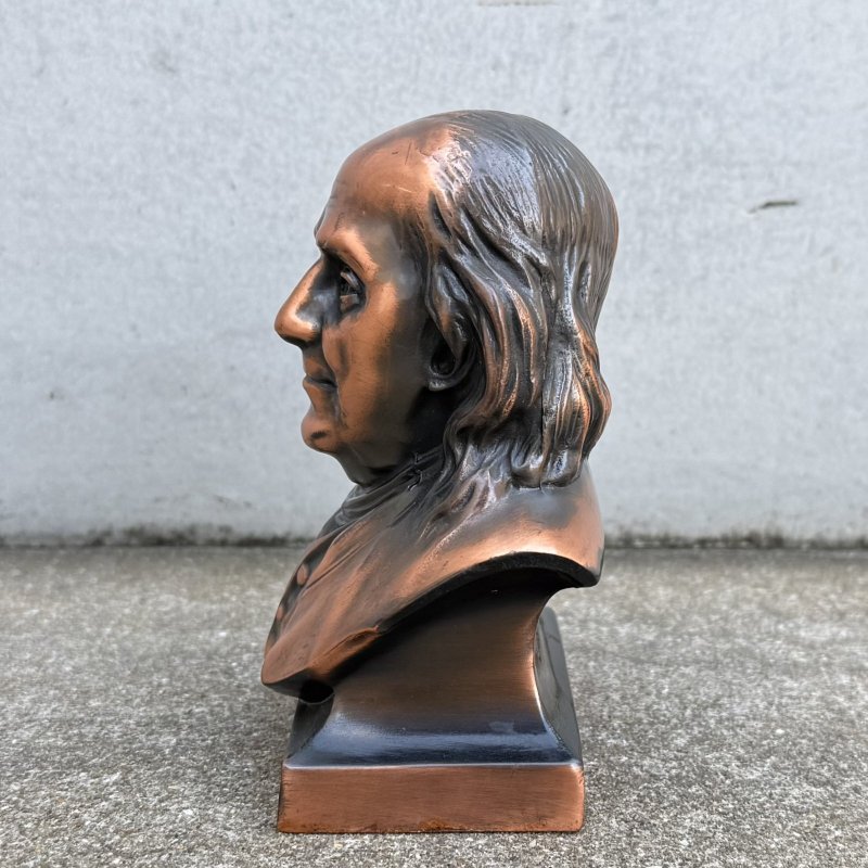 画像4: VINTAGE ANTIQUE BENJAMIN FRANKLIN ヴィンテージ アンティーク ベンジャミンフランクリン オブジェ 貯金箱 ジャパンカラー / コレクタブル ジャパンド ノベルティー 胸像 置物 アメリカ (2)