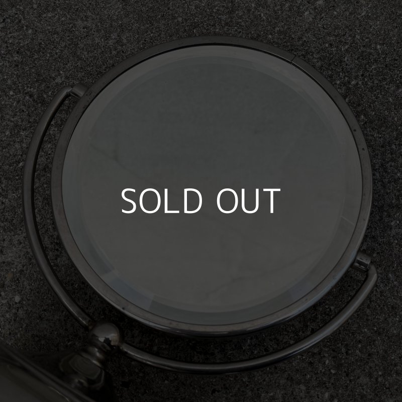 画像7: VINTAGE ANTIQUE STAND MIRROR NICKEL ヴィンテージ アンティーク スタンドミラー 鏡 / 卓上ミラー シェービングミラー ニッケル ラウンド インテリア  化粧 店舗什器 アメリカ USA (6)