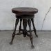 画像1: VINTAGE ANTIQUE PIANO CHAIR STOOL  ヴィンテージ アンティーク ピアノチェア スツール 椅子 / 回転いす ウッド 木製 家具 店舗什器 アメリカ (3) (1)