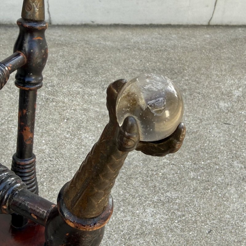 画像8: VINTAGE ANTIQUE PIANO CHAIR STOOL  ヴィンテージ アンティーク ピアノチェア スツール 椅子 / 回転いす ウッド 木製 家具 店舗什器 アメリカ (3)