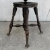 画像6: VINTAGE ANTIQUE PIANO CHAIR STOOL  ヴィンテージ アンティーク ピアノチェア スツール 椅子 / 回転いす ウッド 木製 家具 店舗什器 アメリカ (3) (6)