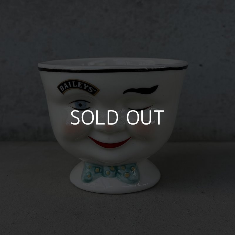 画像1: VINTAGE ANTIQUE BAILEYS SUGAR POT ヴィンテージ アンティーク ベイリーズ フェイスカップ シュガーポット / コレクタブル オブジェ ティーカップ マグカップ ノベルティ 1996年限定 陶器 食器 雑貨 A