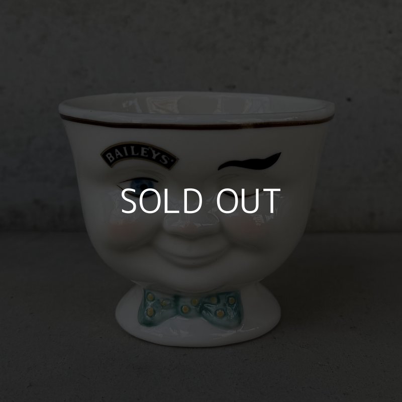 画像1: VINTAGE ANTIQUE BAILEYS SUGAR POT ヴィンテージ アンティーク ベイリーズ フェイスカップ シュガーポット / コレクタブル オブジェ ティーカップ マグカップ ノベルティ 1996年限定 陶器 食器 雑貨 B