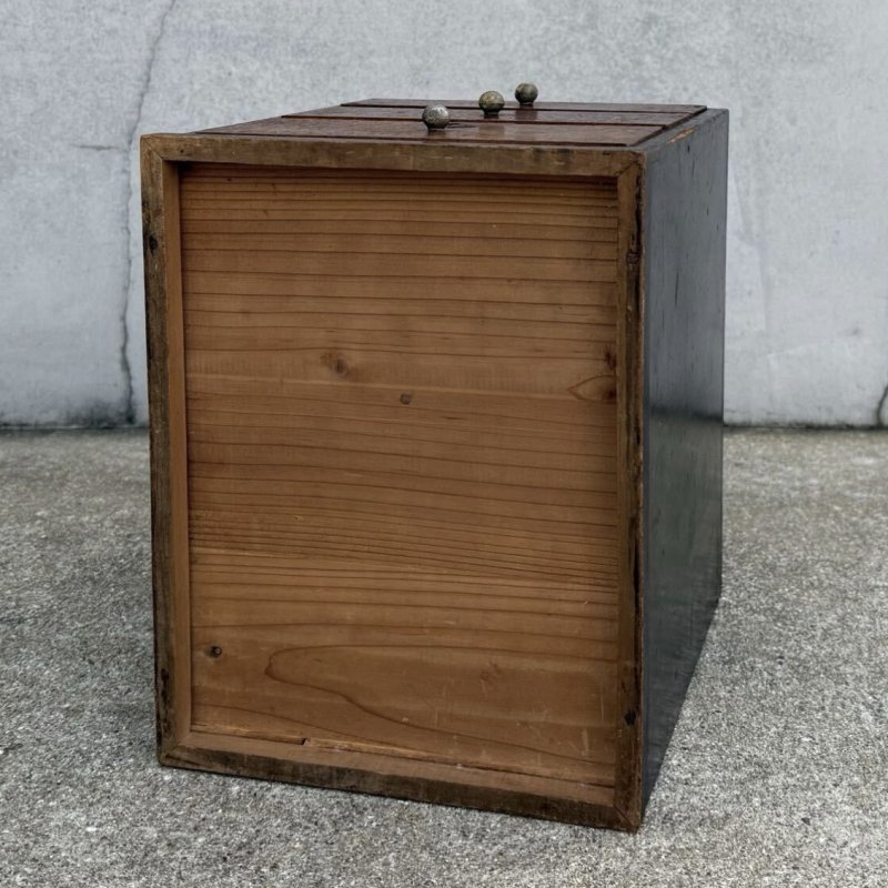 画像7: アンティーク 昭和レトロ 古道具 小引き出し 棚 チェスト / 木製 収納 三段 家具 小物入れ ケース 古民家 蔵 うぶだし 日本