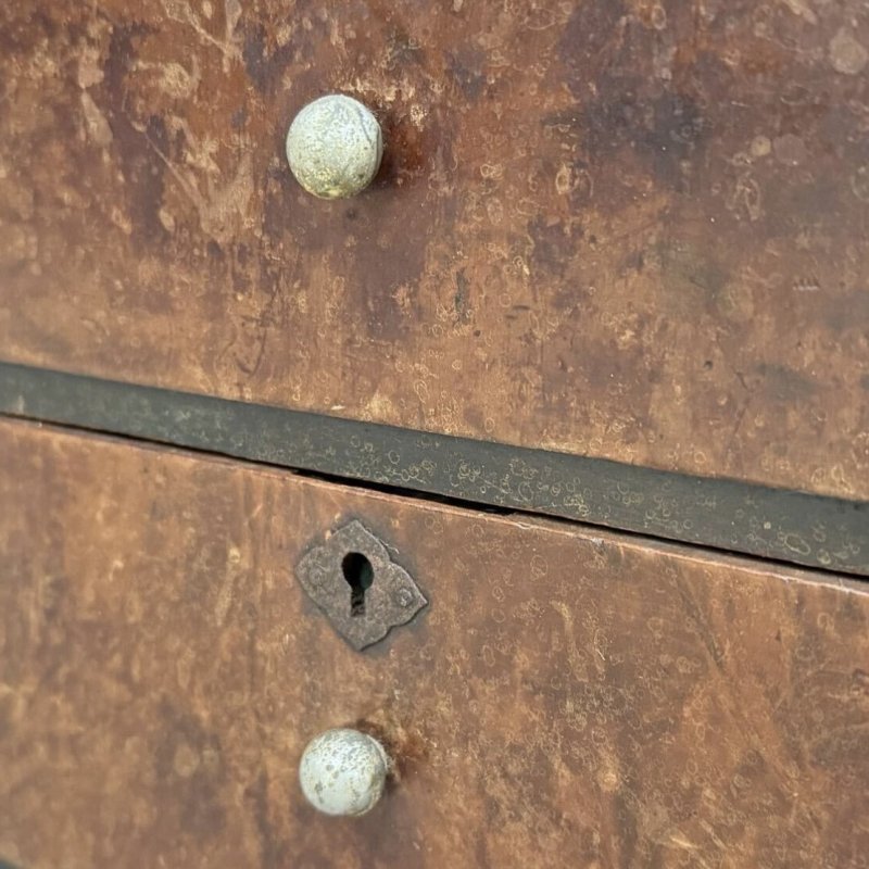 画像9: アンティーク 昭和レトロ 古道具 小引き出し 棚 チェスト / 木製 収納 三段 家具 小物入れ ケース 古民家 蔵 うぶだし 日本