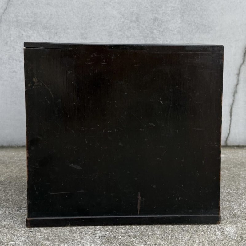 画像4: アンティーク 昭和レトロ 古道具 小引き出し 棚 チェスト / 木製 収納 三段 家具 小物入れ ケース 古民家 蔵 うぶだし 日本