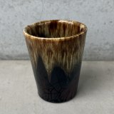 VINTAGE ANTIQUE POTTERY CUP ヴィンテージ アンティーク カップ コップ タンブラー ブラウンドリップグレーズ 食器 陶器 / ブラウン 茶色 カフェ 喫茶店 店舗什器 アメリカ e