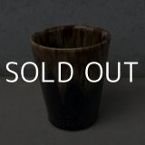 VINTAGE ANTIQUE POTTERY CUP ヴィンテージ アンティーク カップ コップ タンブラー ブラウンドリップグレーズ 食器 陶器 / ブラウン 茶色 カフェ 喫茶店 店舗什器 アメリカ e