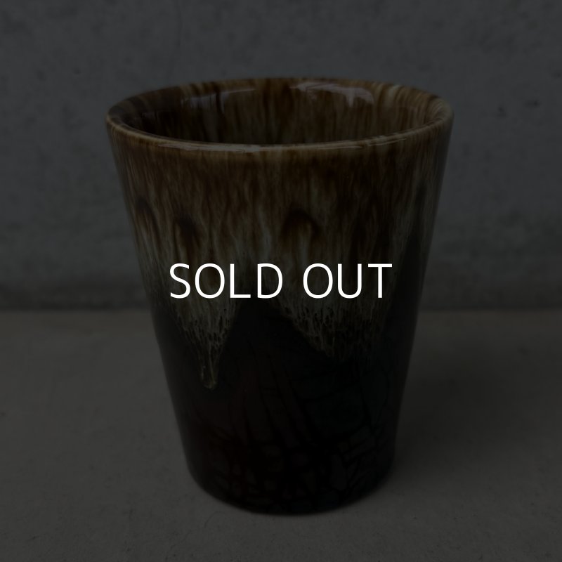 画像3: VINTAGE ANTIQUE POTTERY CUP ヴィンテージ アンティーク カップ コップ タンブラー ブラウンドリップグレーズ 食器 陶器 / ブラウン 茶色 カフェ 喫茶店 店舗什器 アメリカ e