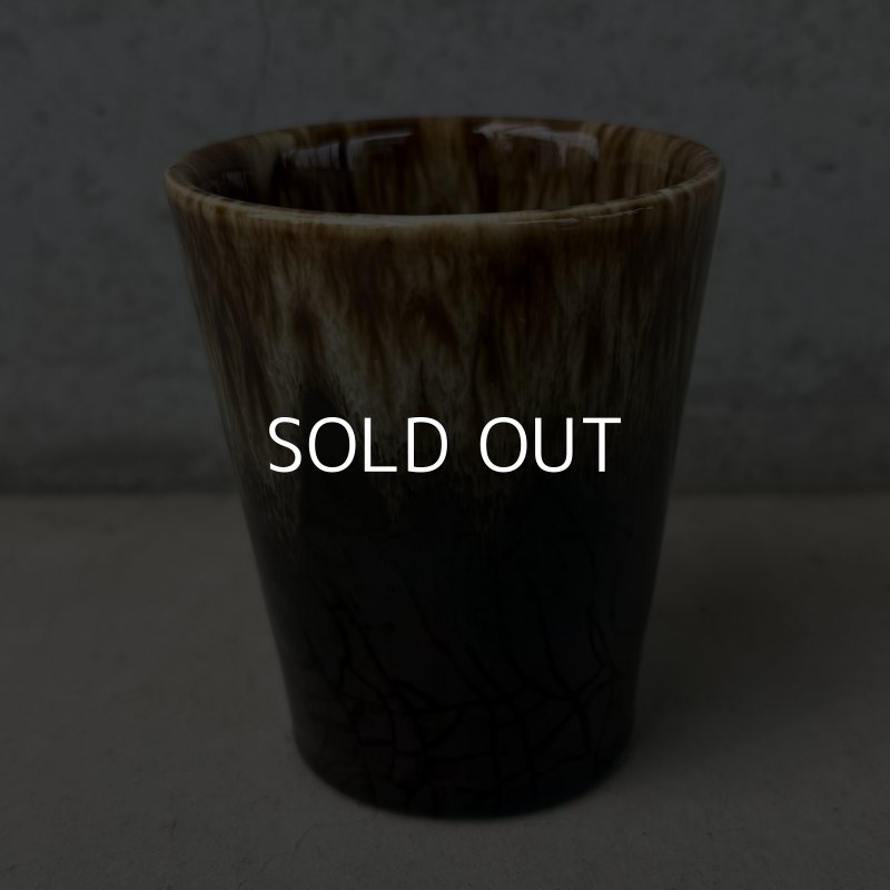 画像4: VINTAGE ANTIQUE POTTERY CUP ヴィンテージ アンティーク カップ コップ タンブラー ブラウンドリップグレーズ 食器 陶器 / ブラウン 茶色 カフェ 喫茶店 店舗什器 アメリカ e