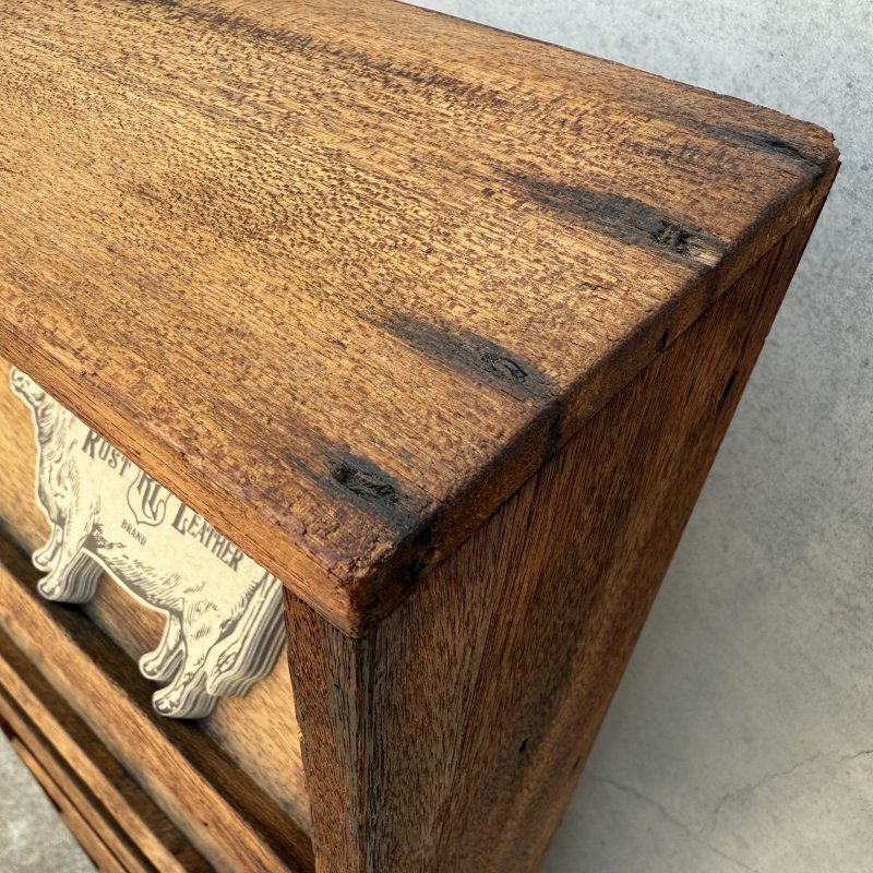 画像9: VINTAGE ANTIQUE ヴィンテージ アンティーク 昭和レトロ 古道具 カード立て ショップカードスタンド 棚 / 陳列棚 飾り棚 木製 収納 家具 古民家 蔵 うぶだし 日本