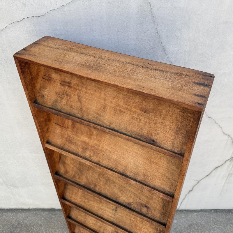 画像5: VINTAGE ANTIQUE ヴィンテージ アンティーク 昭和レトロ 古道具 カード立て ショップカードスタンド 棚 / 陳列棚 飾り棚 木製 収納 家具 古民家 蔵 うぶだし 日本