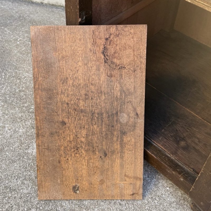 画像9: アンティーク 昭和レトロ 古道具 棚 花台 ベッドサイドテーブル キャビネット / 木製 収納棚 電話台 家具 小物入れ 古民家 蔵 うぶだし