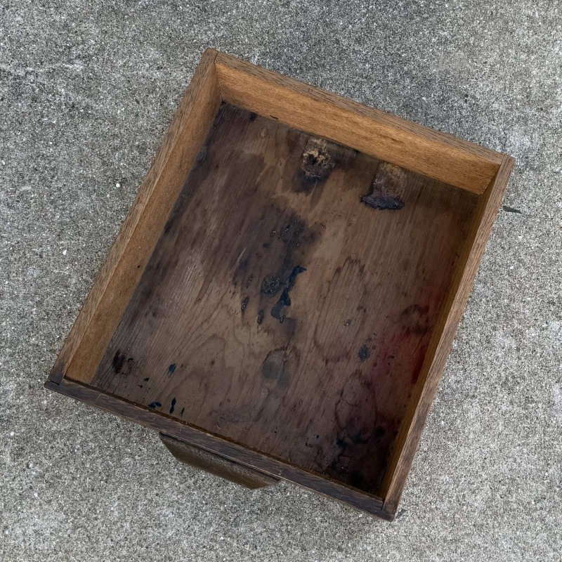 画像10: アンティーク 昭和レトロ 古道具 棚 花台 ベッドサイドテーブル キャビネット / 木製 収納棚 電話台 家具 小物入れ 古民家 蔵 うぶだし