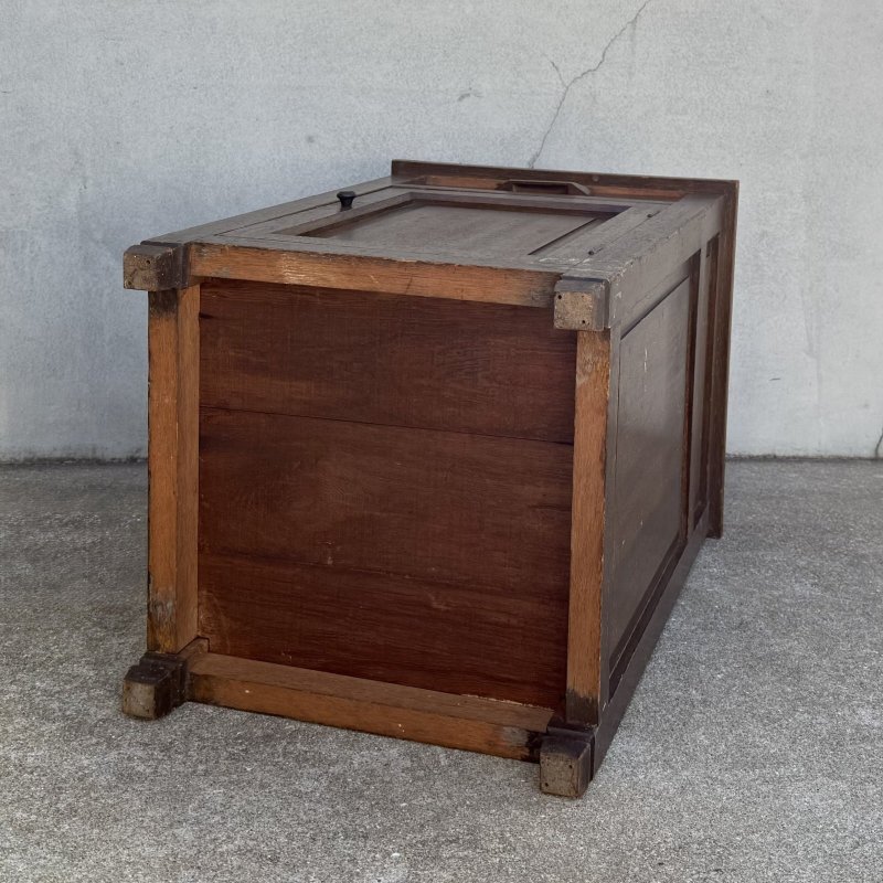 画像6: アンティーク 昭和レトロ 古道具 棚 花台 ベッドサイドテーブル キャビネット / 木製 収納棚 電話台 家具 小物入れ 古民家 蔵 うぶだし