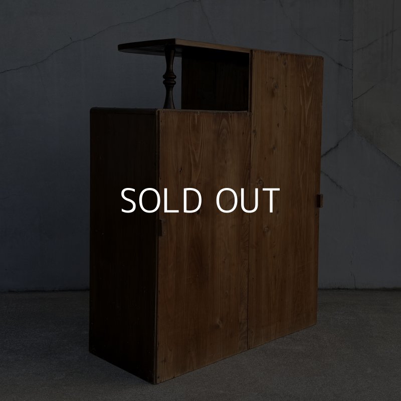 画像3: VINTAGE ANTIQUE ヴィンテージ アンティーク 昭和レトロ 古道具 棚 キャビネット / 食器棚 陳列棚 飾り棚 木製 収納 家具 古民家 蔵 うぶだし 日本