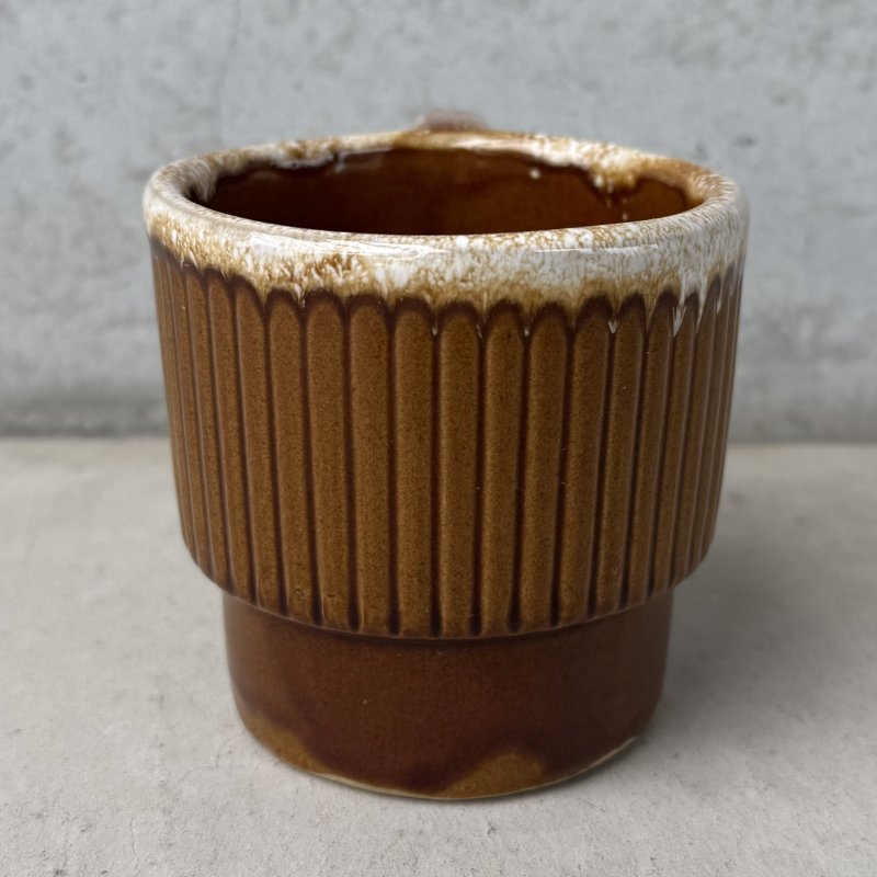画像4: VINTAGE ANTIQUE POTTERY MUGCUP ヴィンテージ アンティーク マグカップ コップ 食器 陶器 / コーヒーカップ  ブラウン 茶色 楓 カフェ 喫茶店 店舗什器 アメリカ f