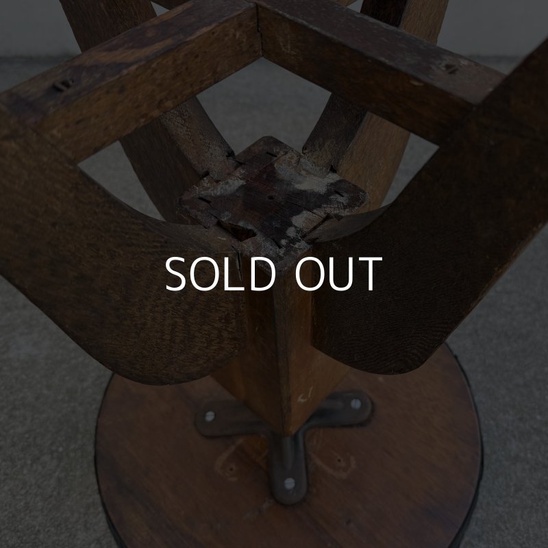 画像9: ヴィンテージ アンティーク 昭和レトロ 古道具 ドクターチェア 椅子 スツール / 回転いす 丸椅子 木製 家具 病院 店舗什器 日本