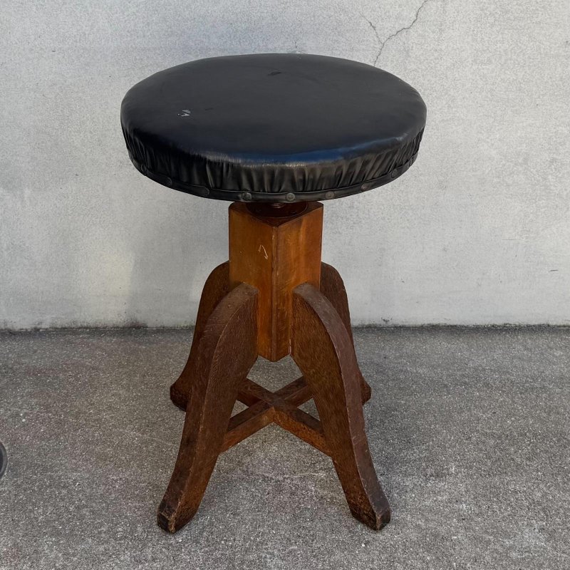 画像3: ヴィンテージ アンティーク 昭和レトロ 古道具 ドクターチェア 椅子 スツール / 回転いす 丸椅子 木製 家具 病院 店舗什器 日本