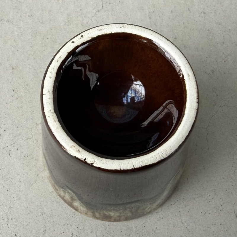 画像6: VINTAGE ANTIQUE POTTERY CUP ヴィンテージ アンティーク カップ コップ タンブラー ブラウンドリップグレーズ 食器 陶器 / ブラウン 茶色 カフェ 喫茶店 店舗什器 アメリカ d