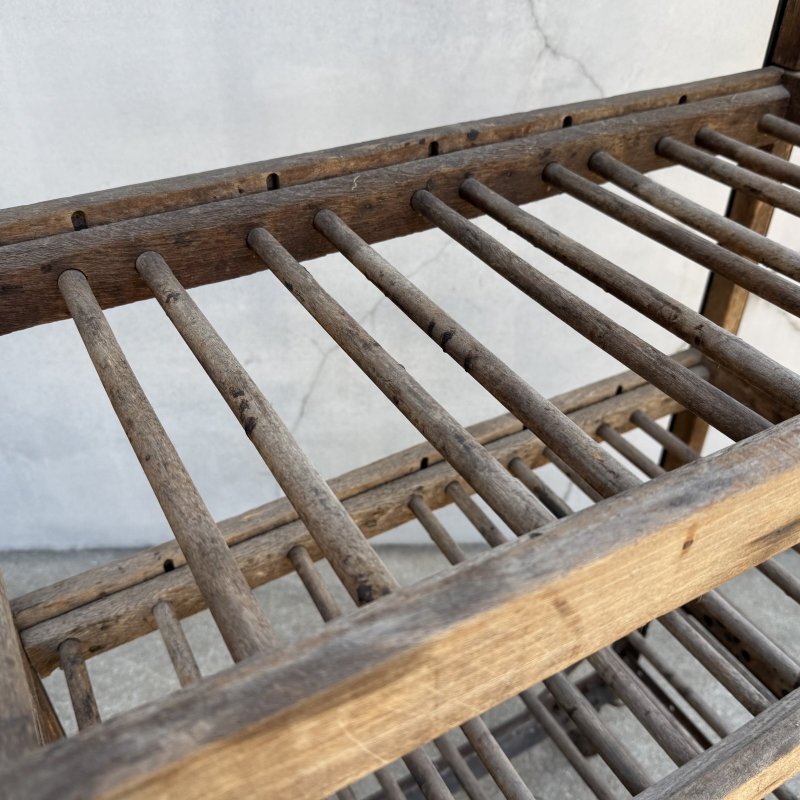 画像6: VINTAGE ANTIQUE SHOERACK ヴィンテージ アンティーク 棚 シューラック シュートロリー / インダストリアル 陳列棚 カート 家具 木製 ブラウン 店舗什器 アメリカ