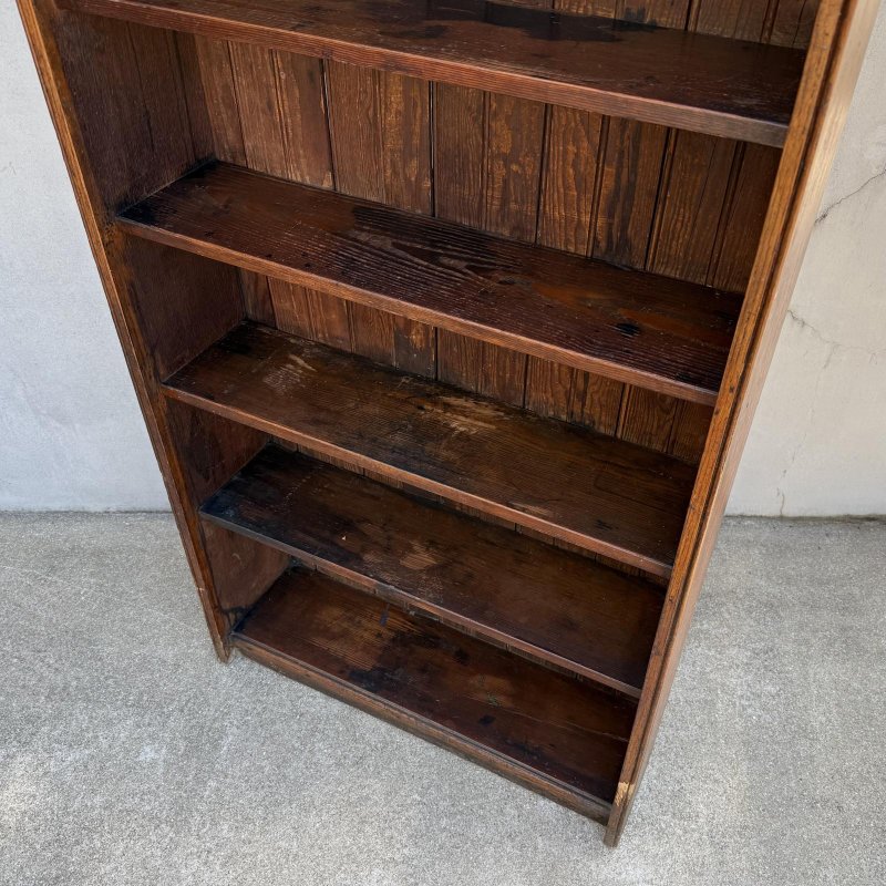 画像4: VINTAGE ANTIQUE BOOKSHELF ヴィンテージ アンティーク 棚 ブックシェルフ キャビネット 本棚 / 飾り棚 陳列棚 収納 家具 木製 ブラウン 店舗什器 アメリカ