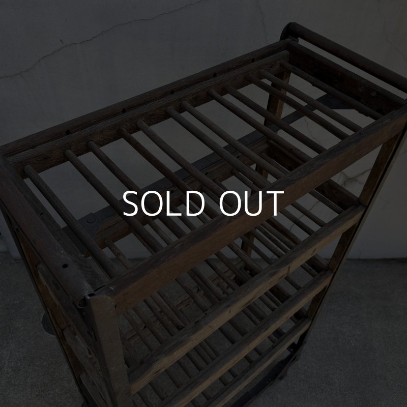 画像5: VINTAGE ANTIQUE SHOERACK ヴィンテージ アンティーク 棚 シューラック シュートロリー / インダストリアル 陳列棚 カート 家具 木製 ブラウン 店舗什器 アメリカ