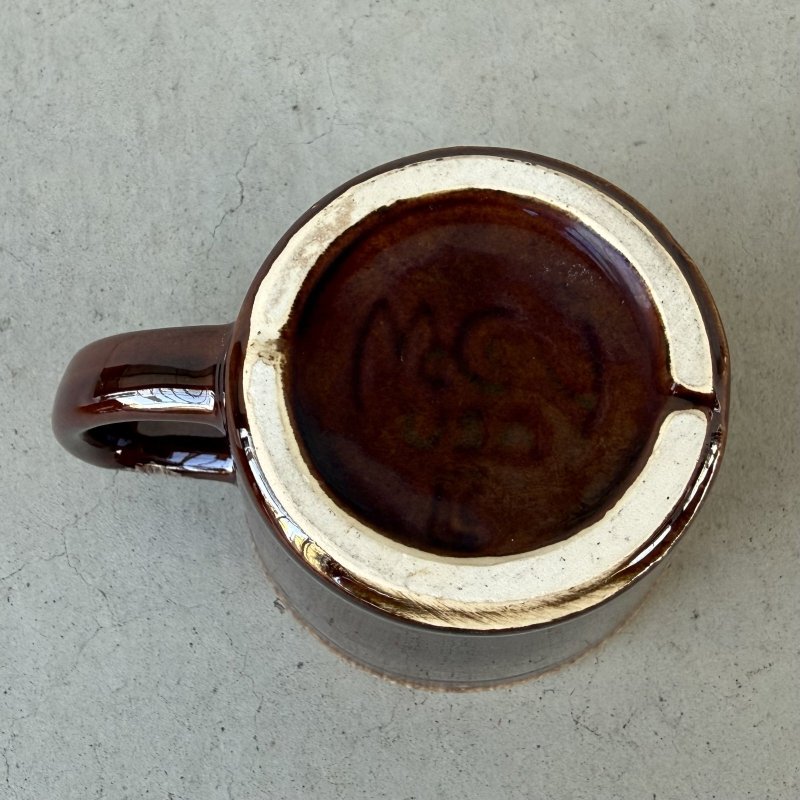 画像6: VINTAGE ANTIQUE MCCOY POTTERY MUGCUP ヴィンテージ アンティーク マッコイ マグカップ コップ 食器 陶器 / コーヒーカップ  ブラウン 茶色 カフェ 喫茶店 店舗什器 アメリカ i