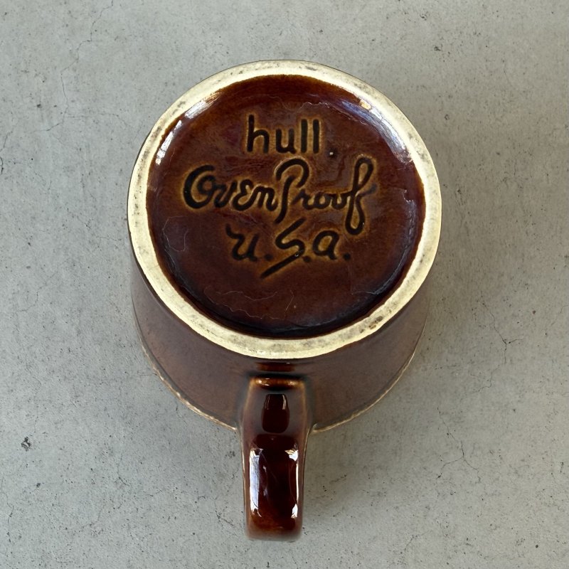 画像6: VINTAGE ANTIQUE HULL POTTERY MUGCUP ヴィンテージ アンティーク ハル マグカップ ブラウンドリップ コップ 食器 陶器 / コーヒーカップ  ブラウン 茶色 カフェ 喫茶店 店舗什器 アメリカ j