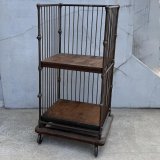 VINTAGE ANTIQUE BINDERY CART ヴィンテージ アンティーク 棚 ファクトリーカート バインダリーカート / インダストリアル 陳列棚 カート 家具 木製 アイアン 店舗什器 アメリカ