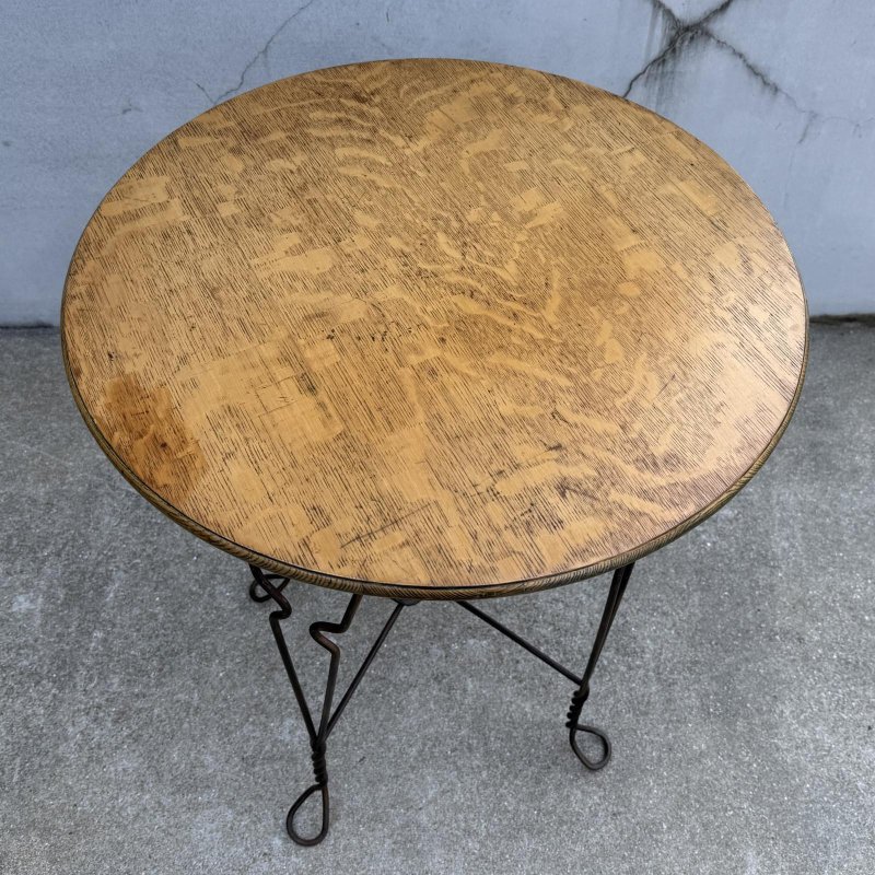 画像3: VINTAGE ANTIQUE ICE CREAM PARLOR TABLE ヴィンテージ アンティーク アイスクリームパーラーテーブル テーブル / 家具 アイアン 木製 店舗什器 アメリカ