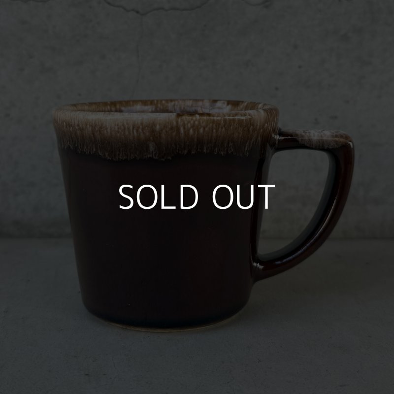 画像1: VINTAGE ANTIQUE MCCOY POTTERY MUGCUP ヴィンテージ アンティーク マッコイ マグカップ コップ 食器 陶器 / コーヒーカップ  ブラウン 茶色 カフェ 喫茶店 店舗什器 アメリカ i