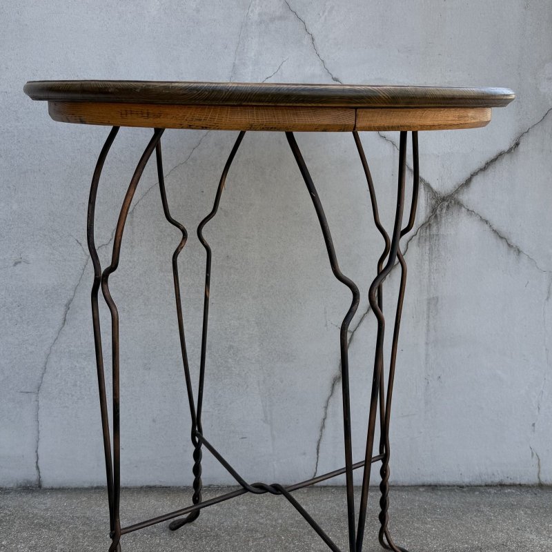 画像5: VINTAGE ANTIQUE ICE CREAM PARLOR TABLE ヴィンテージ アンティーク アイスクリームパーラーテーブル テーブル / 家具 アイアン 木製 店舗什器 アメリカ