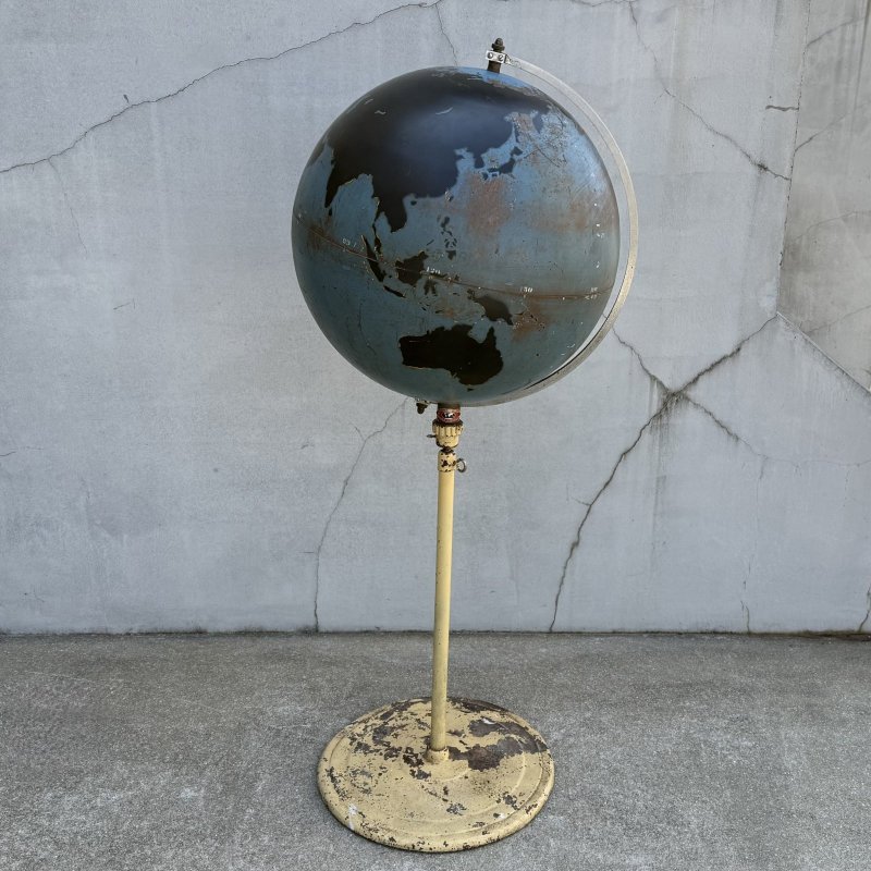 画像1: VINTAGE ANTIQUE DENOYER GEPPERT GLOBE ヴィンテージ アンティーク ミリタリーグローブ 地球儀 / コレクタブル 戦略地球儀 軍物 戦争 地図 インテリア 店舗什器 アメリカ USA 