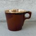 画像1: VINTAGE ANTIQUE HULL POTTERY MUGCUP ヴィンテージ アンティーク ハル マグカップ ブラウンドリップ コップ 食器 陶器 / コーヒーカップ  ブラウン 茶色 カフェ 喫茶店 店舗什器 アメリカ h (1)