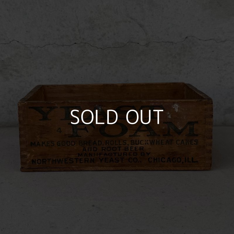 画像4: VINTAGE ANTIQUE WOOD CRATE WOODEN BOX NORTHWESTERN YEAST CO. ヴィンテージ アンティーク ウッドボックス 木箱 / コレクタブル 収納 ケース あられ組 アドバタイジング 企業物 店舗什器 アメリカ