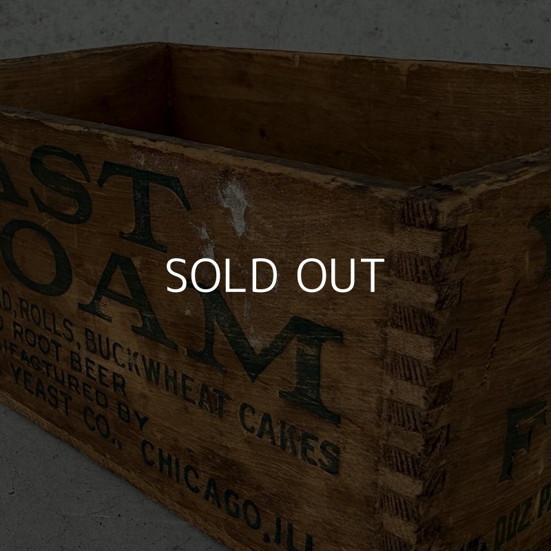 画像9: VINTAGE ANTIQUE WOOD CRATE WOODEN BOX NORTHWESTERN YEAST CO. ヴィンテージ アンティーク ウッドボックス 木箱 / コレクタブル 収納 ケース あられ組 アドバタイジング 企業物 店舗什器 アメリカ