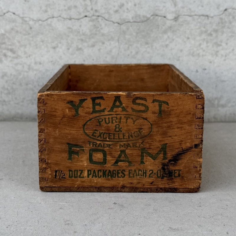 画像3: VINTAGE ANTIQUE WOOD CRATE WOODEN BOX NORTHWESTERN YEAST CO. ヴィンテージ アンティーク ウッドボックス 木箱 / コレクタブル 収納 ケース あられ組 アドバタイジング 企業物 店舗什器 アメリカ