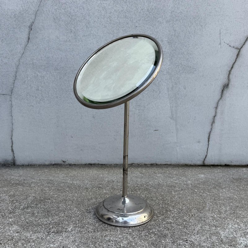 画像6: VINTAGE ANTIQUE MIRROR ヴィンテージ アンティーク スタンドミラー 鏡 / 卓上ミラー シェービングミラー 化粧 店舗什器 アメリカ (2)