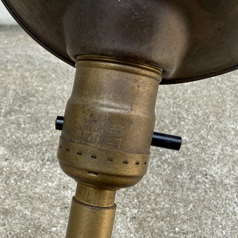 画像6: VINTAGE ANTIQUE DESKLAMP LEVITON ヴィンテージ アンティーク デスクランプ スタンドライト 卓上ライト テーブルランプ 照明 / グースネック アイアン 葉っぱ E26 店舗什器 アメリカ