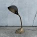 画像1: VINTAGE ANTIQUE DESKLAMP LEVITON ヴィンテージ アンティーク デスクランプ スタンドライト 卓上ライト テーブルランプ 照明 / グースネック アイアン 葉っぱ E26 店舗什器 アメリカ (1)