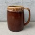 画像1: VINTAGE ANTIQUE HULL POTTERY MUGCUP ヴィンテージ アンティーク ハル マグカップ コーヒーマグ ブラウンドリップ コップ 食器 陶器 / ブラウン 茶色 カフェ 喫茶店 店舗什器 アメリカ j (1)