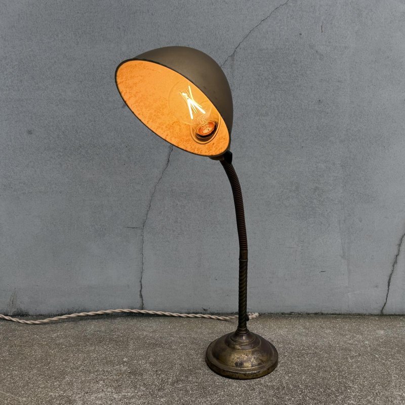 画像13: VINTAGE ANTIQUE DESKLAMP ALMOND MFG ヴィンテージ アンティーク デスクランプ スタンドライト 卓上ライト テーブルランプ 照明 / グースネック E26 店舗什器 アメリカ